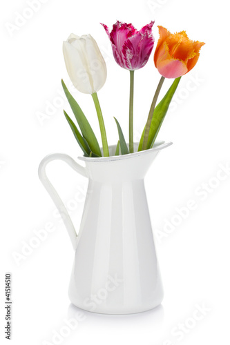Wallpaper Mural Colored tulips in a jug Torontodigital.ca