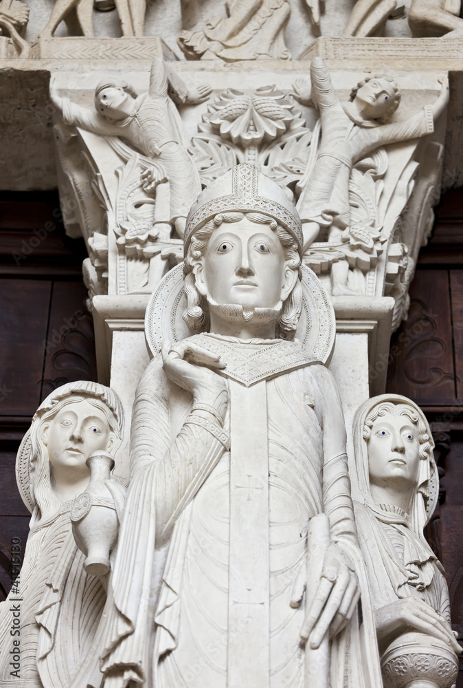 Cathedrale St-Lazare detail of the tympanum of the Last Judgment