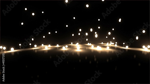 yellow bouncing light balls background