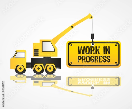 crane design, work in progress, vector illustration