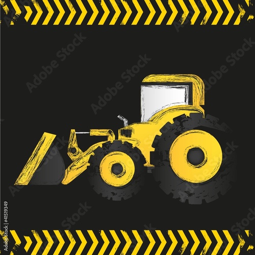 grunge backhoe