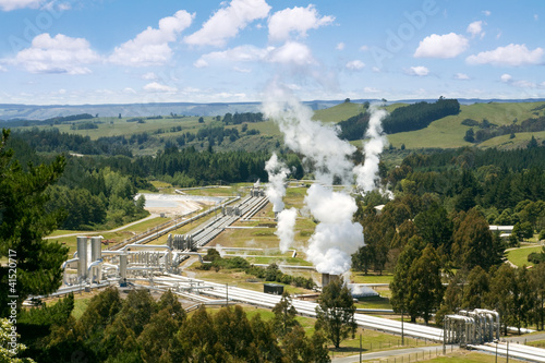 Green energy - geothermal power station
