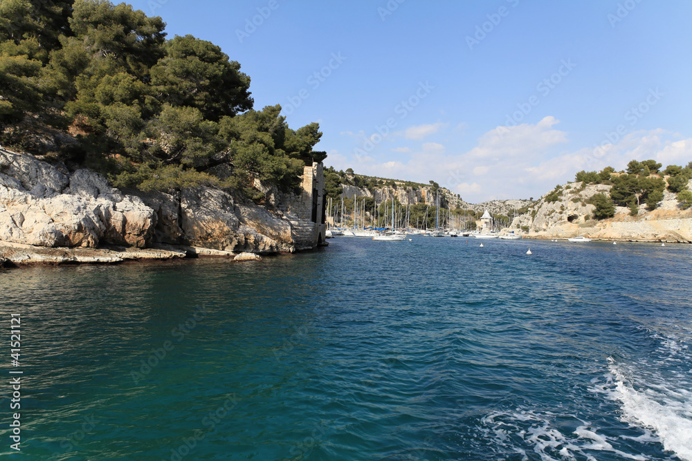 Naklejka premium port et calanque