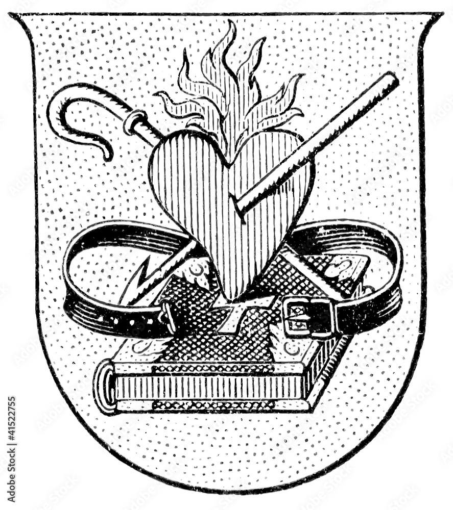 Coat of Arms of a monastic order Augustinians Coat of Arms of a monastic order Augustinians