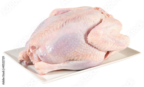 Raw turkey. Isolated