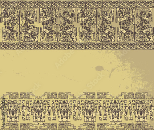 Grunge inca background. Vector illustration