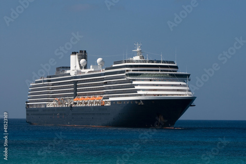Huge cruise ship in ocean © Vankad