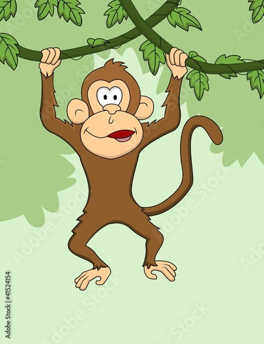 Funny monkey cartoon