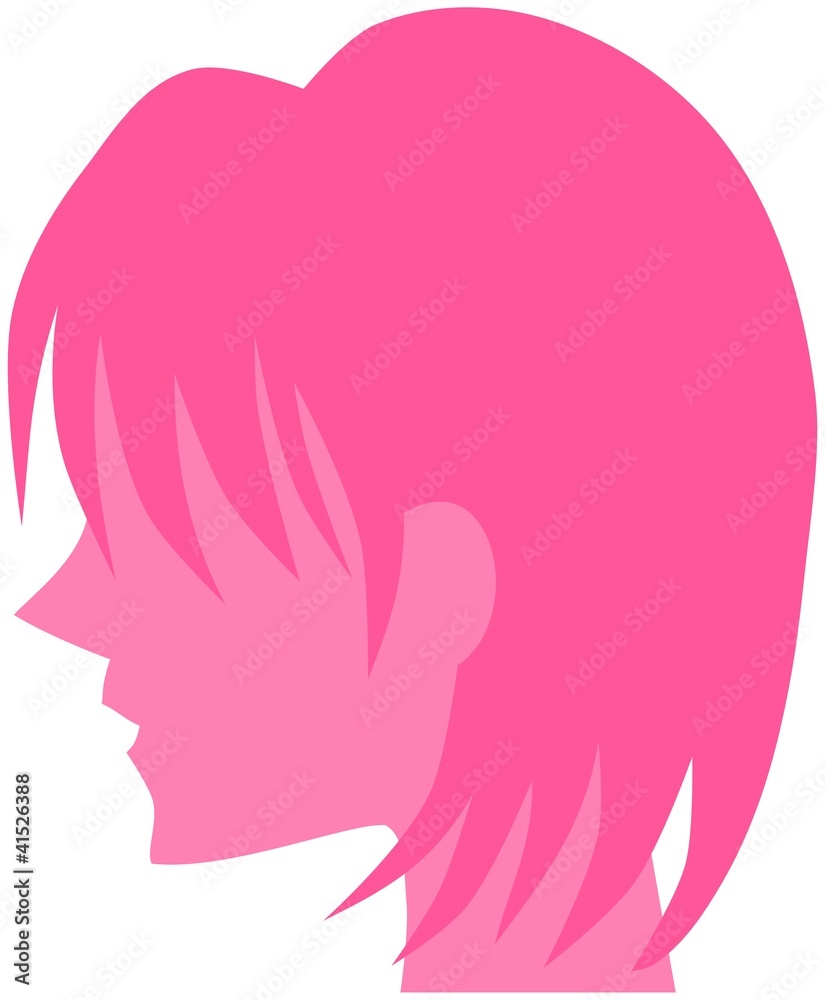 女性の横顔シルエット Stock イラスト Adobe Stock