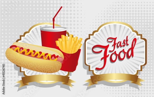 hot dog combo with french fries and soda