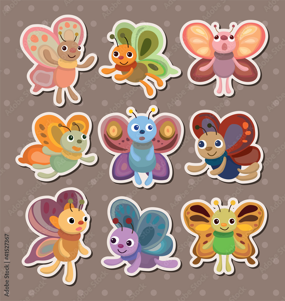 Obraz premium butterfly stickers