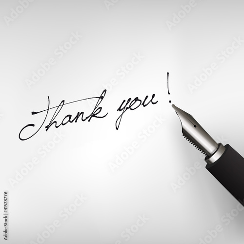 Füllfederhalter mit Schrift Thank you