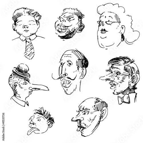 comic doodles, caricature