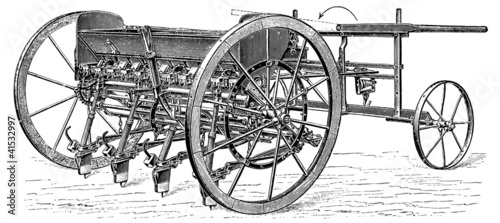 Seed drill, class I. Apparatus for the cluster seed.