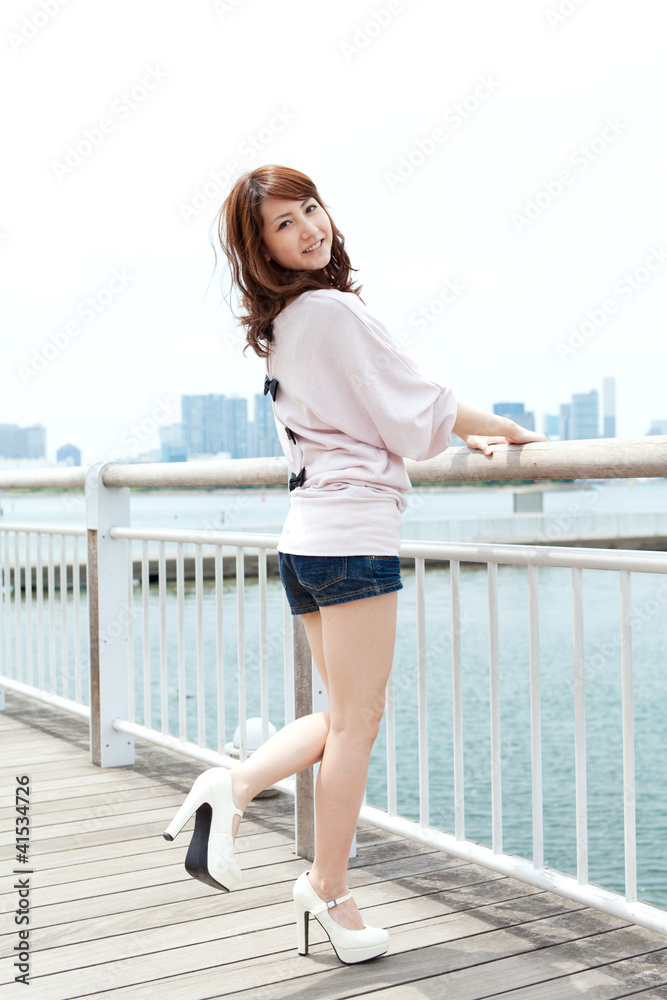 Beautiful young women of summer. Portrait of asian Beautiful young women of summer. Portrait of asian