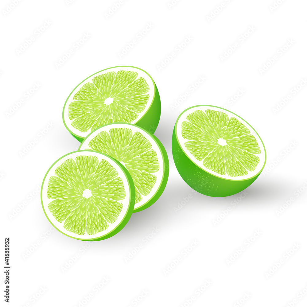 vector illustration of fresh limes vector illustration of fresh limes