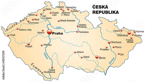   bersicht von Tschechien als Inselkarte