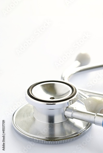 stethoscope on white background