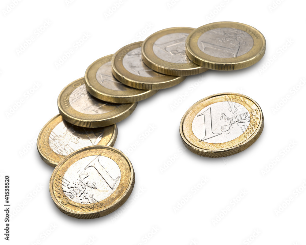 Euro Coin Isolated on White Background