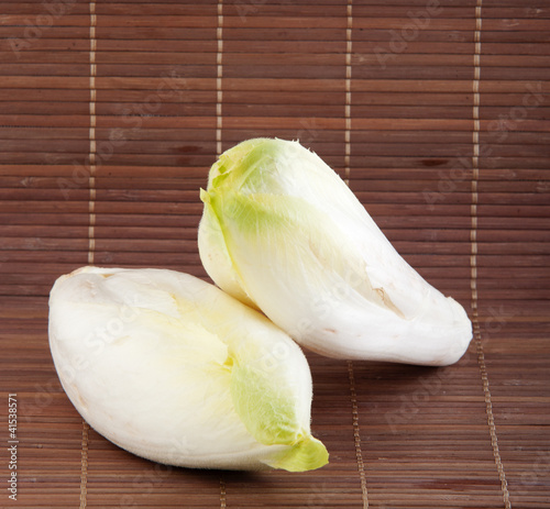 fresh endives close up