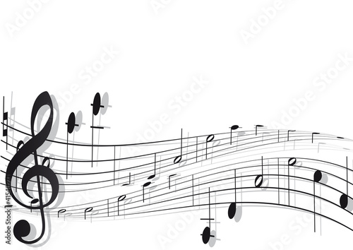 Musiknoten mit Schwung