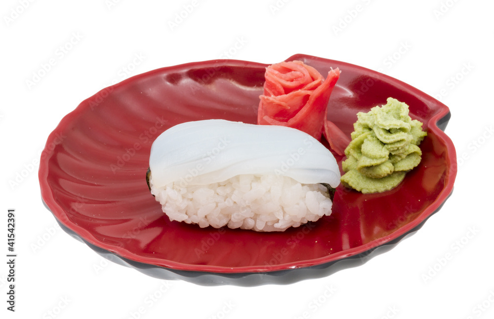 Japanese squid sushi Japanese squid sushi