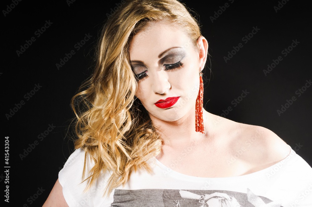 Blondine Porträt StockFoto Adobe Stock