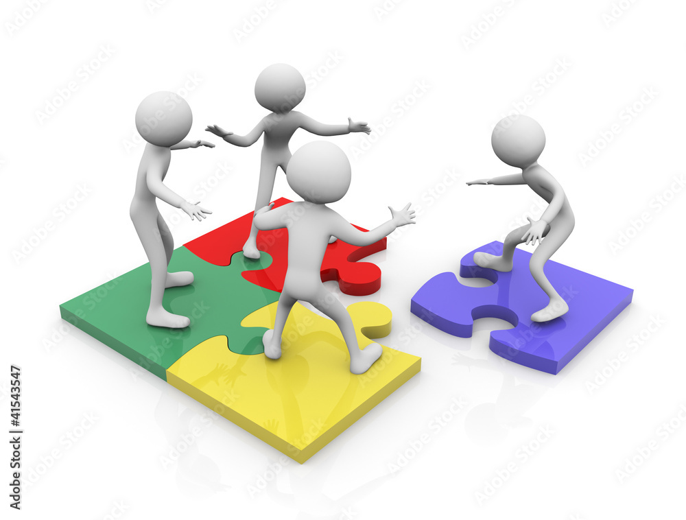 Puzzle team work Puzzle team work