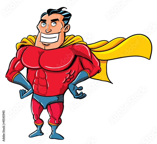 Cartoon Superhero in a classic pose