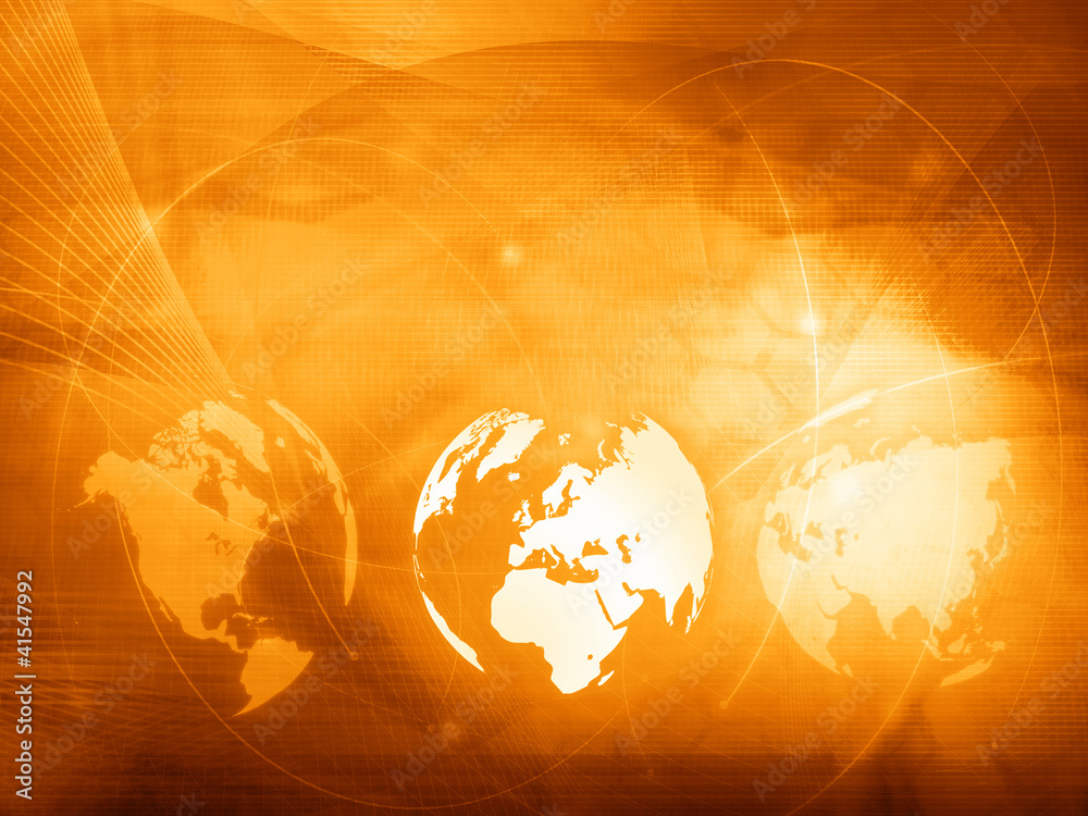 Naklejka premium Europe map technology style