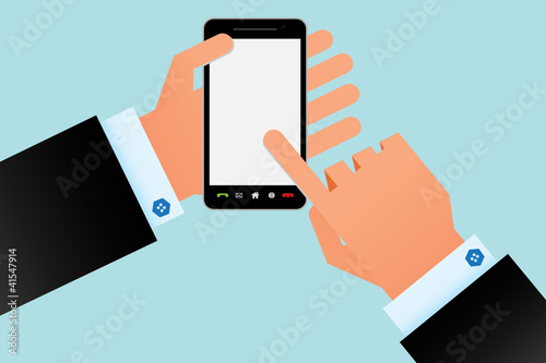 touchscreen smartphone in your hand