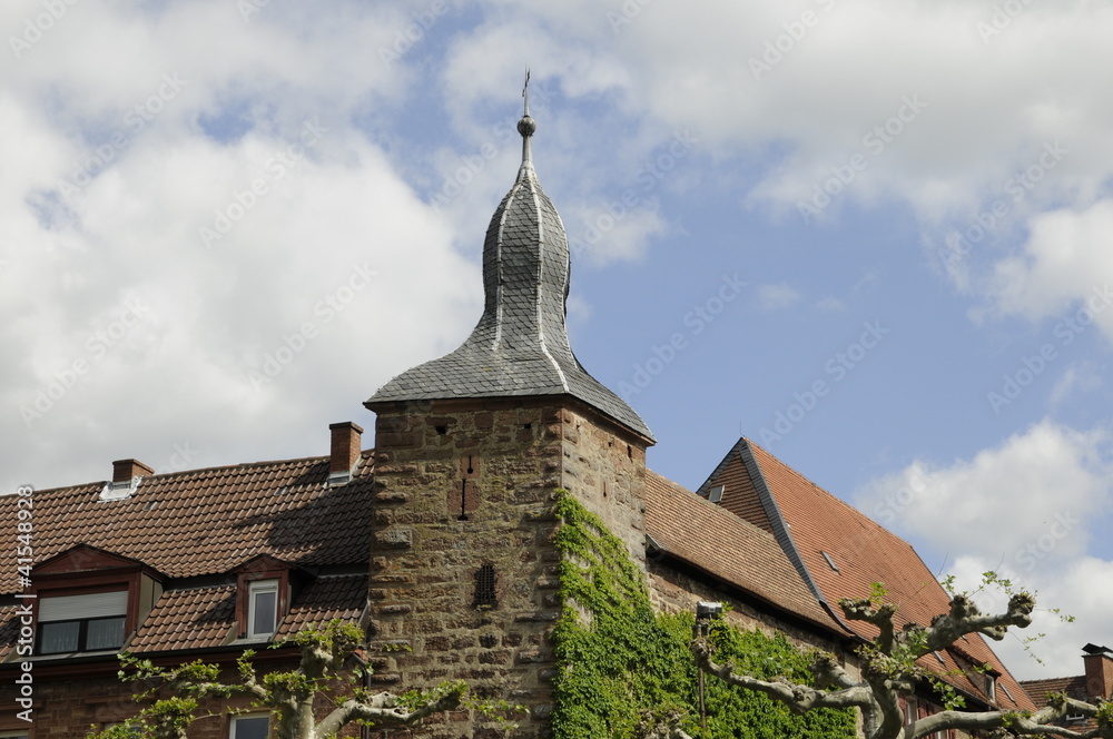 Fototapeta premium Blauer Hut in Eberbach am Neckar