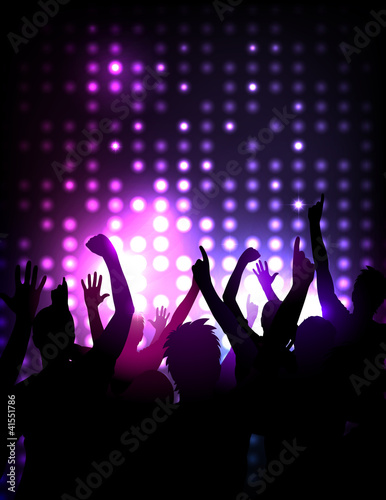 Vector background - cheering crowd at a concert