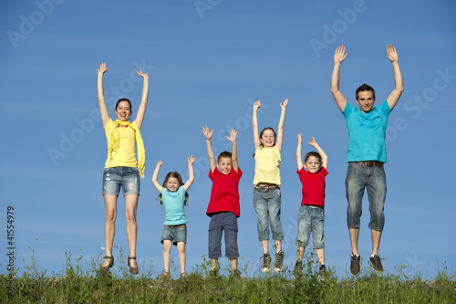 Familie Jump-Erfolg photo