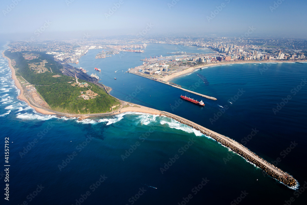 Fototapeta premium overall aerial view of Durban, south africa