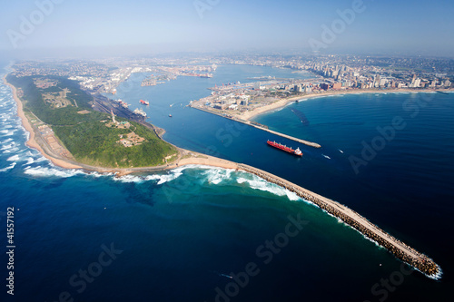 overall aerial view of Durban, south africa