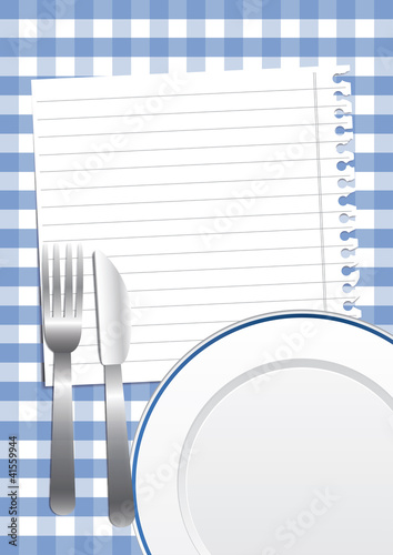 Blue gastronomic background
