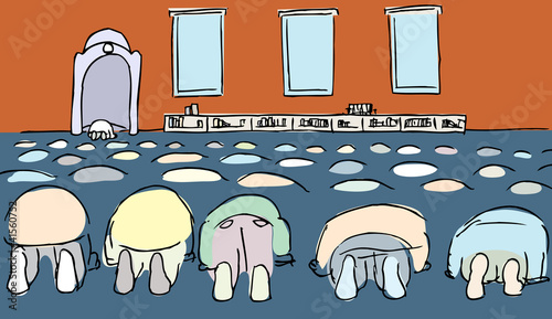 Muslim Men Praying