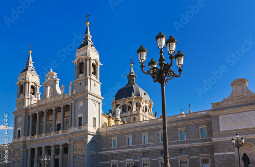 Almudena Cathedral at Madrid Spain © Nikolai Sorokin