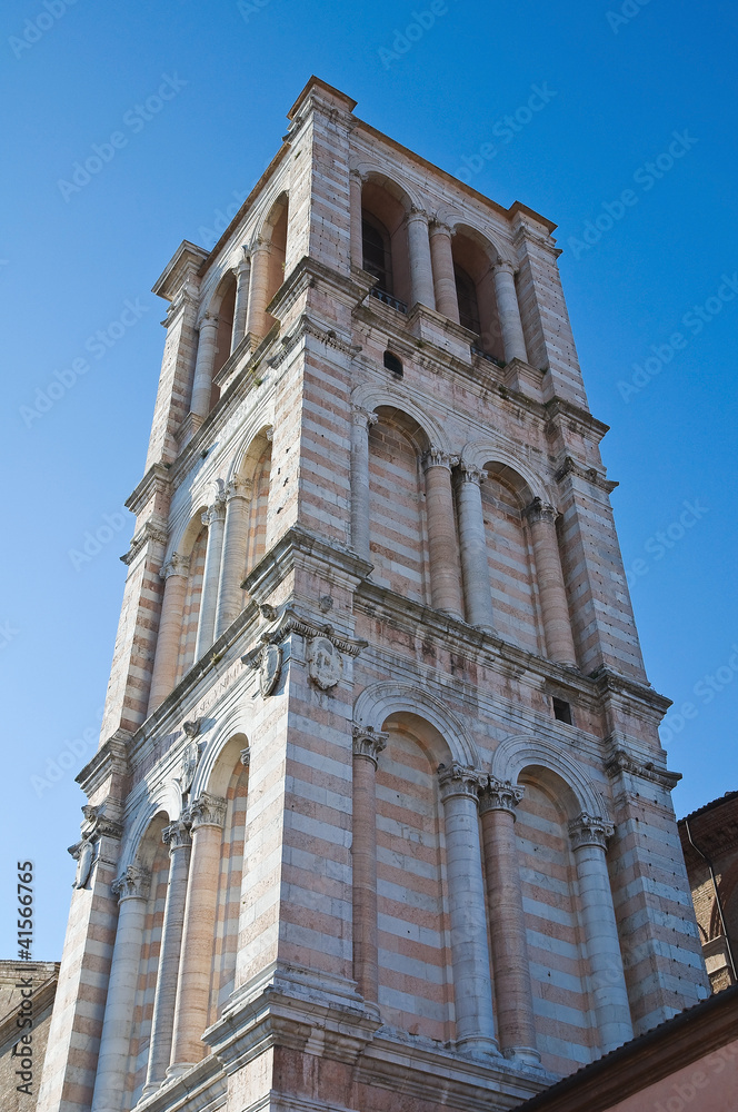 Belltower St. George's Basilica. Ferrara. Emilia-Romagna. Italy.