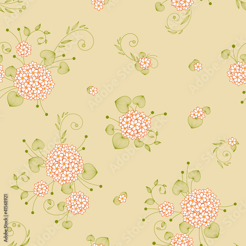 Seamless light wallpaper with flowers