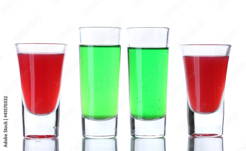 cocktails isolated on white