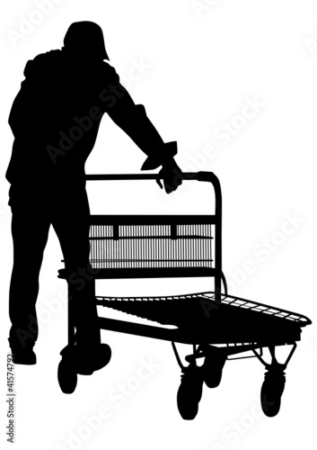 Man with trolley