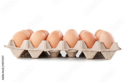 tray of raw eggs