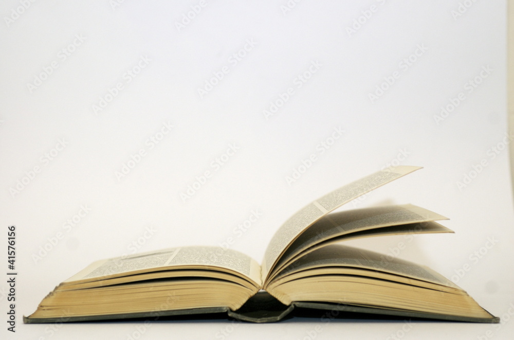 Old Open Book With Pages Fanning Old Open Book With Pages Fanning