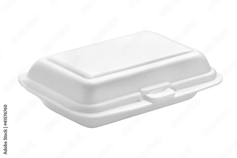 Styrofoam box isolated on white background Styrofoam box isolated on white background