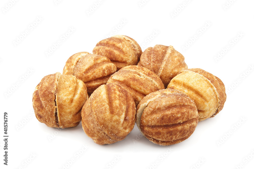 delicious pastries nuts with condensed milk