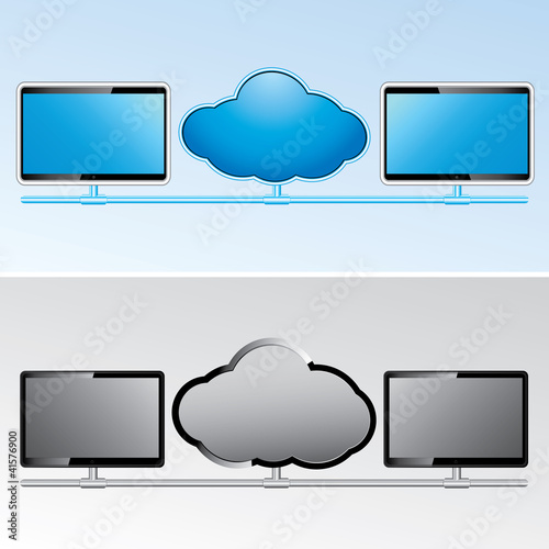 Cloud  network vector