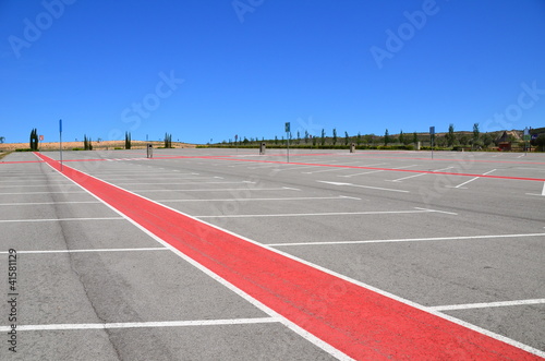 Empty parking lot