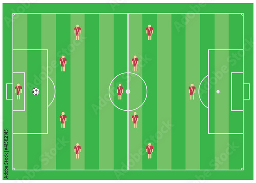 4-5-1 soccer tactical scheme